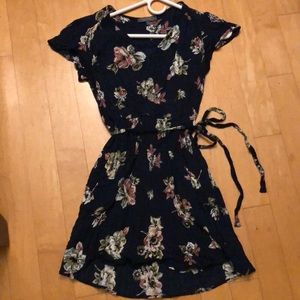 Dark blue short sleeve summery dress